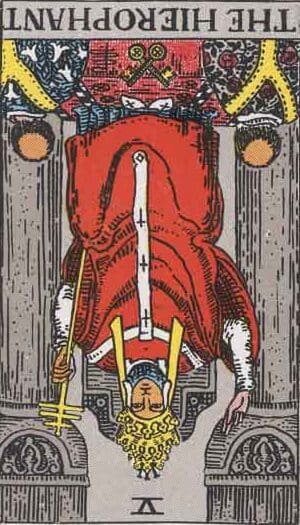 Ý nghĩa lá The Hierophant ngược